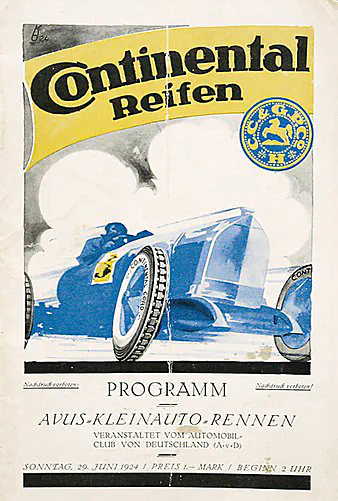 1924-06-29 | AVUS | AVUS-Rennplakate | avus event artwork | avus programme cover | avus poster | carsten riede
