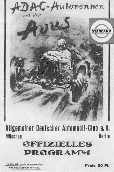 1931-08-02 | AVUS | AVUS-Rennplakate | avus event artwork | avus programme cover | avus poster | carsten riede