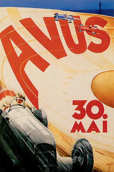 1937-05-30 | AVUS | AVUS-Rennplakate | avus event artwork | avus programme cover | avus poster | carsten riede