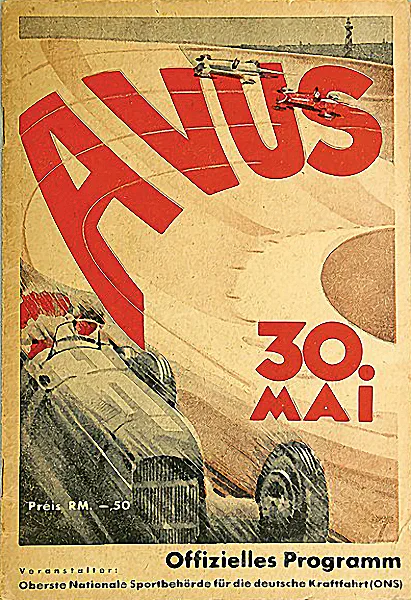 1937-05-30 | AVUS | AVUS-Rennplakate | avus event artwork | avus programme cover | avus poster | carsten riede
