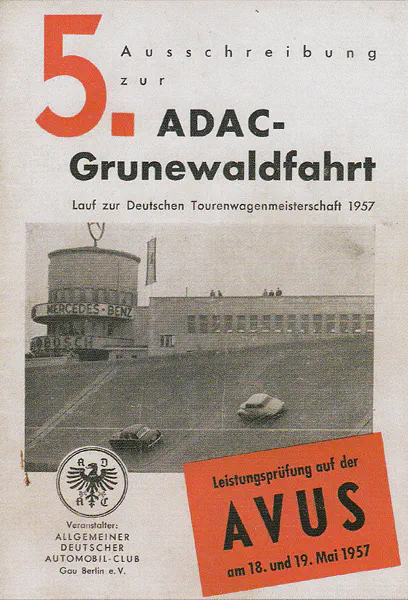 1957-05-19 | AVUS | AVUS-Rennplakate | avus event artwork | avus programme cover | avus poster | carsten riede