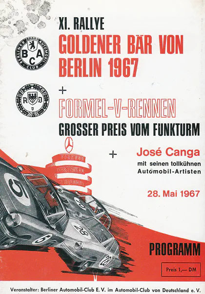1967-05-28 | AVUS | AVUS-Rennplakate | avus event artwork | avus programme cover | avus poster | carsten riede