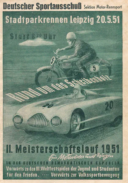 1951-05-20 | Leipzig | DDR-Rennplakate | gdr event artwork | gdr programme cover | gdr poster | carsten riede