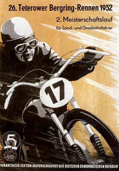 1952-06-01 | Teterow | DDR-Rennplakate | gdr event artwork | gdr programme cover | gdr poster | carsten riede