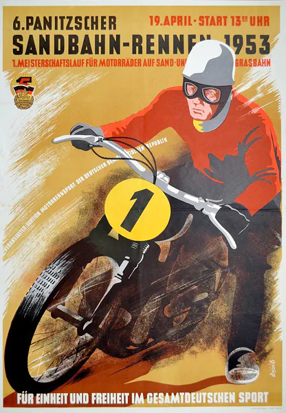 1953-04-19 | Leipzig | DDR-Rennplakate | gdr event artwork | gdr programme cover | gdr poster | carsten riede