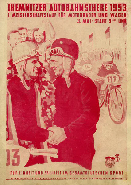 1953-05-03 | Chemnitz | DDR-Rennplakate | gdr event artwork | gdr programme cover | gdr poster | carsten riede