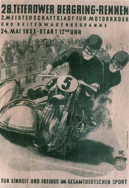 1953-05-24 | Teterow | DDR-Rennplakate | gdr event artwork | gdr programme cover | gdr poster | carsten riede