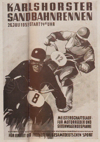 1953-07-26 | Karlshorst | DDR-Rennplakate | gdr event artwork | gdr programme cover | gdr poster | carsten riede