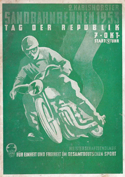 1953-10-07 | Karlshorst | DDR-Rennplakate | gdr event artwork | gdr programme cover | gdr poster | carsten riede