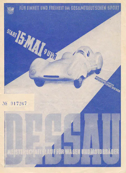 1955-05-15 | Dessau | DDR-Rennplakate | gdr event artwork | gdr programme cover | gdr poster | carsten riede