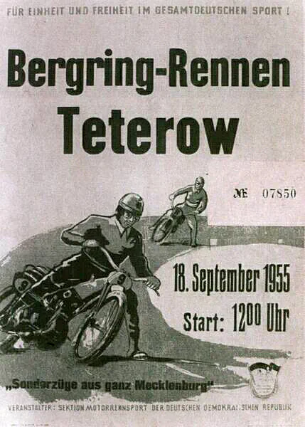 1955-09-18 | Teterow | DDR-Rennplakate | gdr event artwork | gdr programme cover | gdr poster | carsten riede