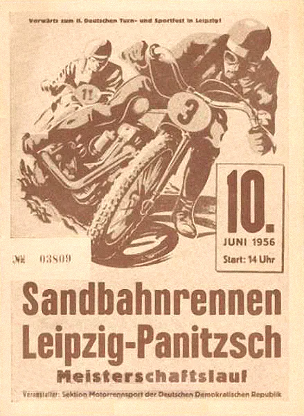 1956-06-10 | Leipzig | DDR-Rennplakate | gdr event artwork | gdr programme cover | gdr poster | carsten riede