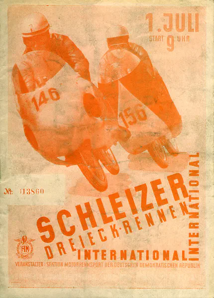 1956-07-01 | Schleiz | DDR-Rennplakate | gdr event artwork | gdr programme cover | gdr poster | carsten riede