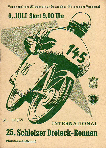 1958-07-06 | Schleiz | DDR-Rennplakate | gdr event artwork | gdr programme cover | gdr poster | carsten riede