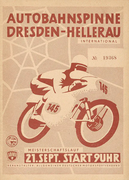 1958-09-21 | Dresden | DDR-Rennplakate | gdr event artwork | gdr programme cover | gdr poster | carsten riede