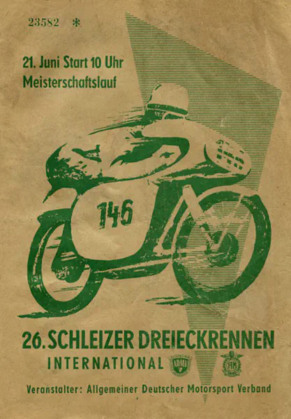 1959-06-21 | Schleiz | DDR-Rennplakate | gdr event artwork | gdr programme cover | gdr poster | carsten riede
