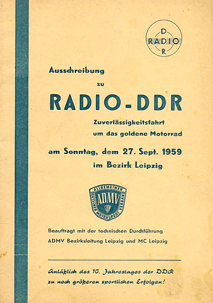1959-09-27 | Leipzig | DDR-Rennplakate | gdr event artwork | gdr programme cover | gdr poster | carsten riede