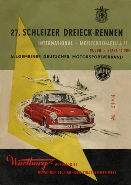 1960-06-19 | Schleiz | DDR-Rennplakate | gdr event artwork | gdr programme cover | gdr poster | carsten riede