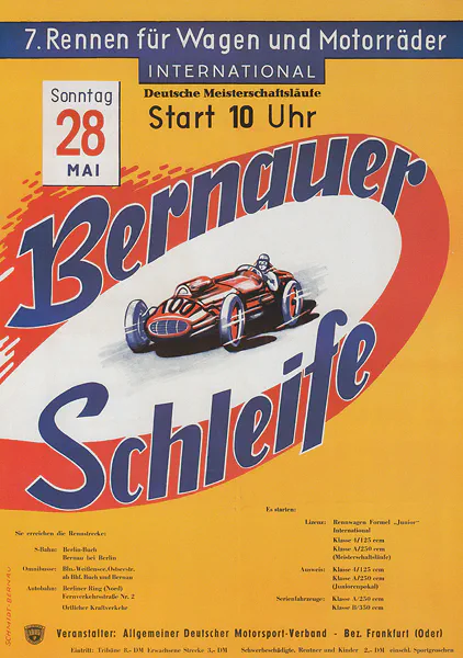 1961-05-28 | Bernau | DDR-Rennplakate | gdr event artwork | gdr programme cover | gdr poster | carsten riede