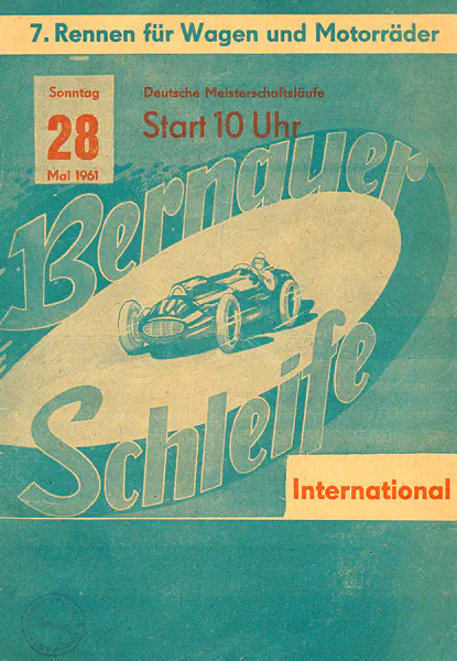 1961-05-28 | Bernau | DDR-Rennplakate | gdr event artwork | gdr programme cover | gdr poster | carsten riede