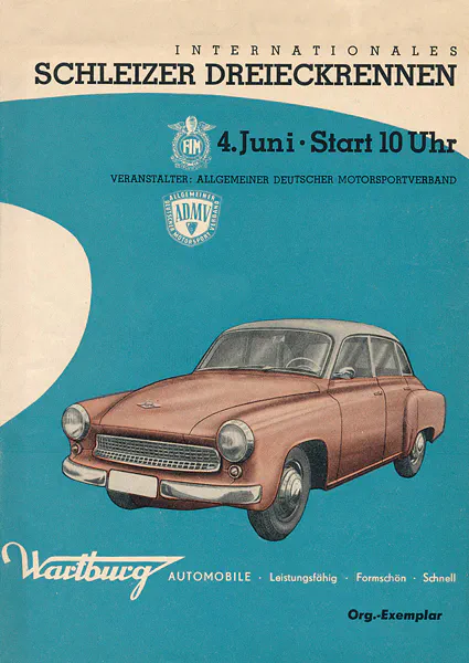 1961-06-04 | Schleiz | DDR-Rennplakate | gdr event artwork | gdr programme cover | gdr poster | carsten riede