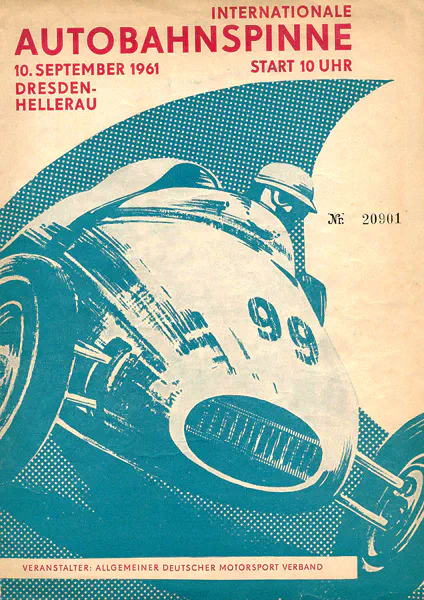 1961-09-10 | Dresden | DDR-Rennplakate | gdr event artwork | gdr programme cover | gdr poster | carsten riede