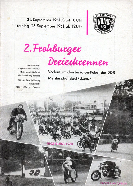 1961-09-24 | Frohburg | DDR-Rennplakate | gdr event artwork | gdr programme cover | gdr poster | carsten riede