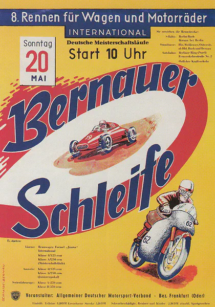 1962-05-20 | Bernau | DDR-Rennplakate | gdr event artwork | gdr programme cover | gdr poster | carsten riede