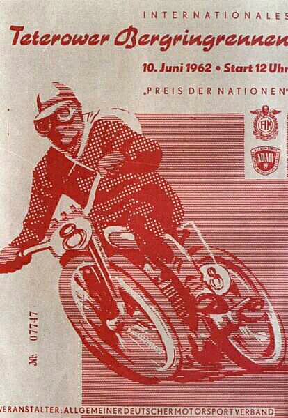 1962-06-10 | Teterow | DDR-Rennplakate | gdr event artwork | gdr programme cover | gdr poster | carsten riede