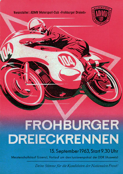 1963-09-15 | Frohburg | DDR-Rennplakate | gdr event artwork | gdr programme cover | gdr poster | carsten riede
