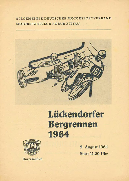 1964-08-09 | Lückendorf | DDR-Rennplakate | gdr event artwork | gdr programme cover | gdr poster | carsten riede