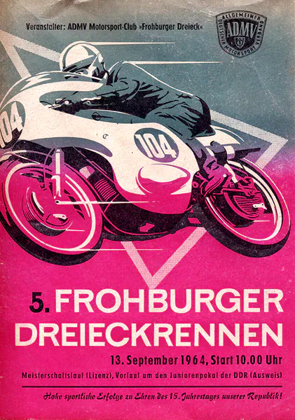 1964-09-13 | Frohburg | DDR-Rennplakate | gdr event artwork | gdr programme cover | gdr poster | carsten riede