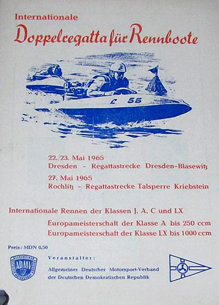 1965-05-22 | Dresden | DDR-Rennplakate | gdr event artwork | gdr programme cover | gdr poster | carsten riede