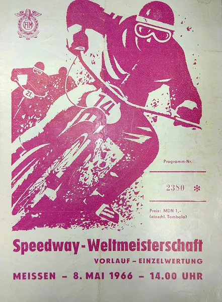 1966-05-08 | Meissen | DDR-Rennplakate | gdr event artwork | gdr programme cover | gdr poster | carsten riede
