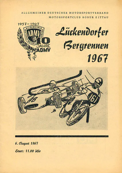 1967-08-06 | Lückendorf | DDR-Rennplakate | gdr event artwork | gdr programme cover | gdr poster | carsten riede