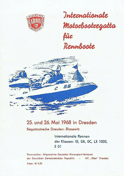 1968-05-25 | Dresden | DDR-Rennplakate | gdr event artwork | gdr programme cover | gdr poster | carsten riede