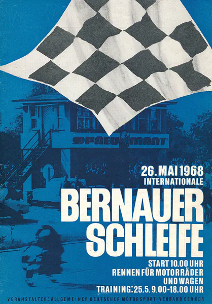 1968-05-26 | Bernau | DDR-Rennplakate | gdr event artwork | gdr programme cover | gdr poster | carsten riede