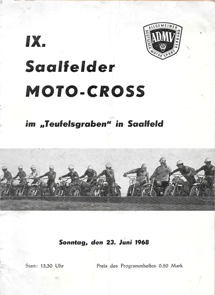 1968-06-23 | Saalfeld | DDR-Rennplakate | gdr event artwork | gdr programme cover | gdr poster | carsten riede