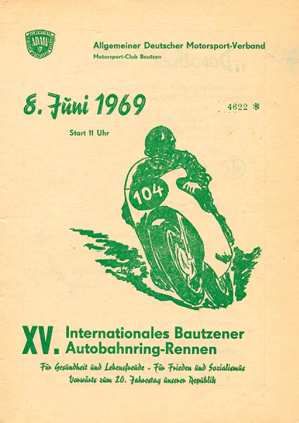 1969-06-08 | Bautzen | DDR-Rennplakate | gdr event artwork | gdr programme cover | gdr poster | carsten riede
