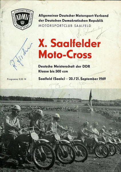 1969-09-21 | Saalfeld | DDR-Rennplakate | gdr event artwork | gdr programme cover | gdr poster | carsten riede