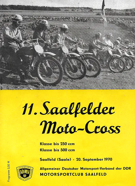 1970-09-20 | Saalfeld | DDR-Rennplakate | gdr event artwork | gdr programme cover | gdr poster | carsten riede