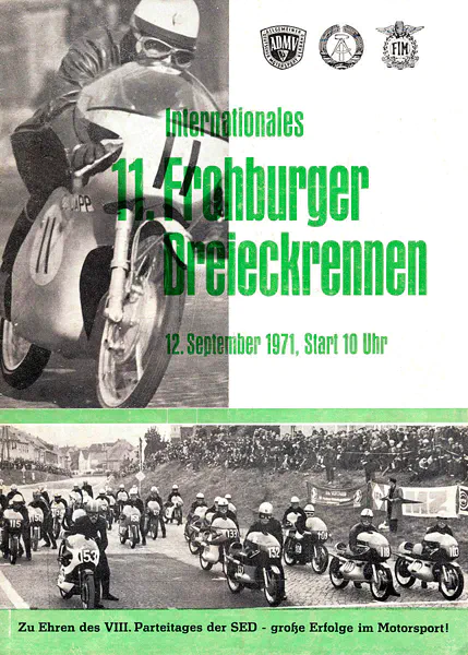 1971-09-12 | Frohburg | DDR-Rennplakate | gdr event artwork | gdr programme cover | gdr poster | carsten riede