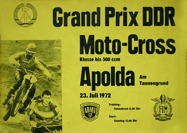 1972-07-23 | Apolda | DDR-Rennplakate | gdr event artwork | gdr programme cover | gdr poster | carsten riede