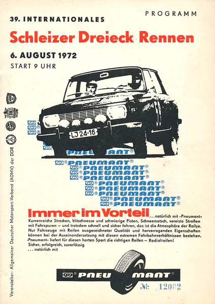 1972-08-06 | Schleiz | DDR-Rennplakate | gdr event artwork | gdr programme cover | gdr poster | carsten riede