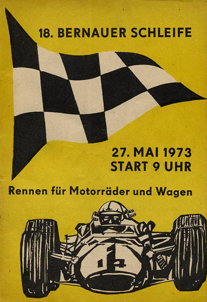 1973-05-27 | Bernau | DDR-Rennplakate | gdr event artwork | gdr programme cover | gdr poster | carsten riede