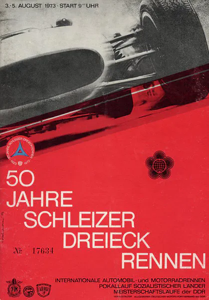 1973-08-05 | Schleiz | DDR-Rennplakate | gdr event artwork | gdr programme cover | gdr poster | carsten riede