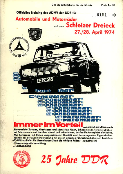 1974-04-28 | Schleiz | DDR-Rennplakate | gdr event artwork | gdr programme cover | gdr poster | carsten riede