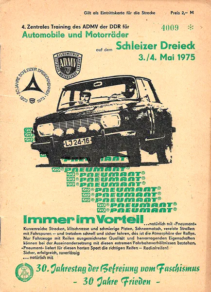 1975-05-04 | Schleiz | DDR-Rennplakate | gdr event artwork | gdr programme cover | gdr poster | carsten riede