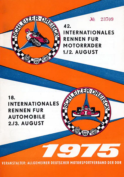 1975-08-03 | Schleiz | DDR-Rennplakate | gdr event artwork | gdr programme cover | gdr poster | carsten riede