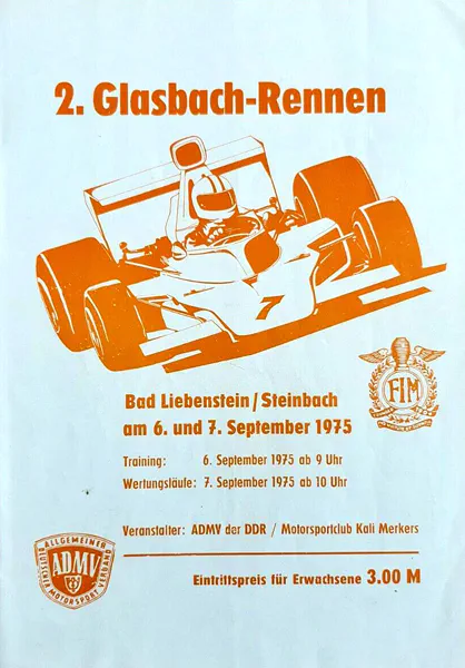 1975-09-07 | Bad Liebenstein | DDR-Rennplakate | gdr event artwork | gdr programme cover | gdr poster | carsten riede